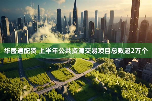 华盛通配资 上半年公共资源交易项目总数超2万个