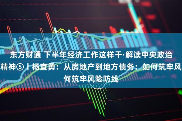 东方财通 下半年经济工作这样干·解读中央政治局会议精神⑤丨杨宜勇：从房地产到地方债务：如何筑牢风险防线